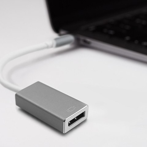 Qoltec Adapter przejściówka USB-C 3.1 | DisplayPort | 4K | MHL | Aluminiowy