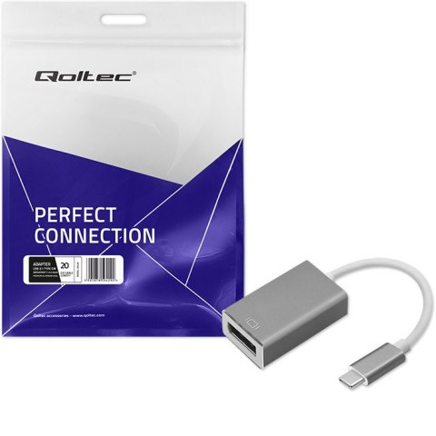 Qoltec Adapter przejściówka USB-C 3.1 | DisplayPort | 4K | MHL | Aluminiowy