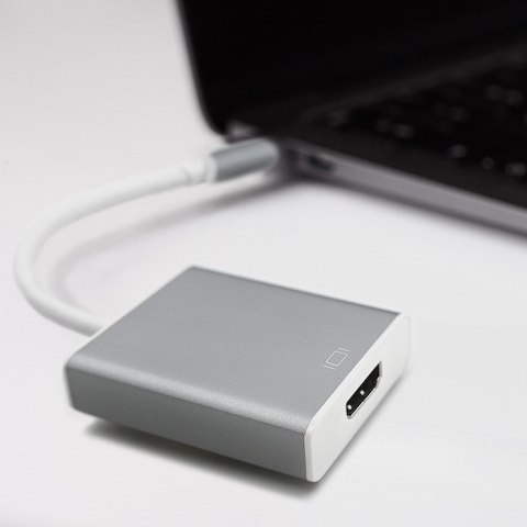 Qoltec Adapter przejściówka USB-C 3.1 | HDMI | 4K | MHL | Aluminiowy