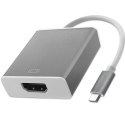 Qoltec Adapter przejściówka USB-C 3.1 | HDMI | 4K | MHL | Aluminiowy