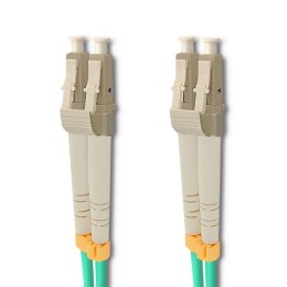 Qoltec Patchcord światłowodowy LC/UPC - LC/UPC | Multimode | 50/125 | OM3 | Duplex | 15m