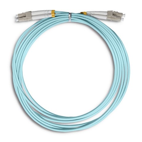 Qoltec Patchcord światłowodowy LC/UPC - LC/UPC | Multimode | 50/125 | OM3 | Duplex | 3m
