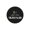 Qoltec Zasilacz do HP Compaq 90W | 18.5V | 4.5A | 4.8*1.7 | +kabel zasilający