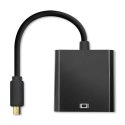 Qoltec Adapter Micro HDMI D męski | VGA żeński | +3.5mm Audio | 0.2m