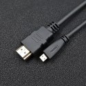 Qoltec Kabel HDMI v1.4 | Micro HDMI | High speed | 4K | 30Hz | GOLD | 3m