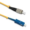Qoltec Patchcord światłowodowy FC/UPC - SC/UPC | Singlemode | 9/125 | G652D | Simplex | 1m