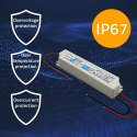 Qoltec Zasilacz impulsowy LED IP67 | 20W | 12V | 1.6A | Wodoodporny | Biały