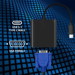 Qoltec Adapter przejściówka USB-C 3.1 | VGA | Full HD 1080P | MHL