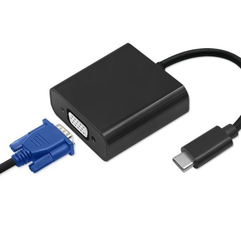 Qoltec Adapter przejściówka USB-C 3.1 | VGA | Full HD 1080P | MHL