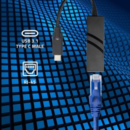 Qoltec Adapter sieciowy przejściówka USB-C 3.1 | RJ-45 | Ethernet | 1000Mb/s