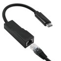 Qoltec Adapter sieciowy przejściówka USB-C 3.1 | RJ-45 | Ethernet | 1000Mb/s