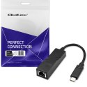 Qoltec Adapter sieciowy przejściówka USB-C 3.1 | RJ-45 | Ethernet | 1000Mb/s