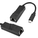 Qoltec Adapter sieciowy przejściówka USB-C 3.1 | RJ-45 | Ethernet | 1000Mb/s