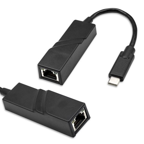 Qoltec Adapter sieciowy przejściówka USB-C 3.1 | RJ-45 | Ethernet | 1000Mb/s