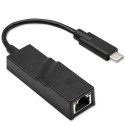 Qoltec Adapter sieciowy przejściówka USB-C 3.1 | RJ-45 | Ethernet | 1000Mb/s