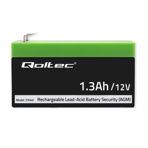 Qoltec Akumulator AGM | 12V | 1.3Ah | Bezobsługowy | Wydajny | LongLife | do UPS, wagi, kasy