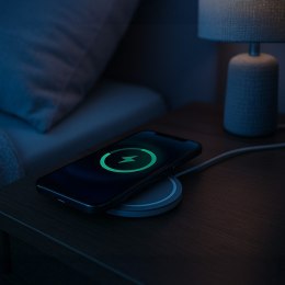 Qoltec Bezprzewodowa ładowarka indukcyjna RING | Qualcomm QuickCharge 3.0 10W | Szary