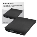 Qoltec Obudowa/kieszeń na napęd optyczny CD/DVD SATA | USB 3.0 | 12.7mm | wbudowany kabel