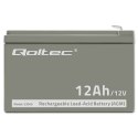 Qoltec Akumulator AGM | 12V | 12Ah | Bezobsługowy | Wydajny | LongLife | do UPS, security
