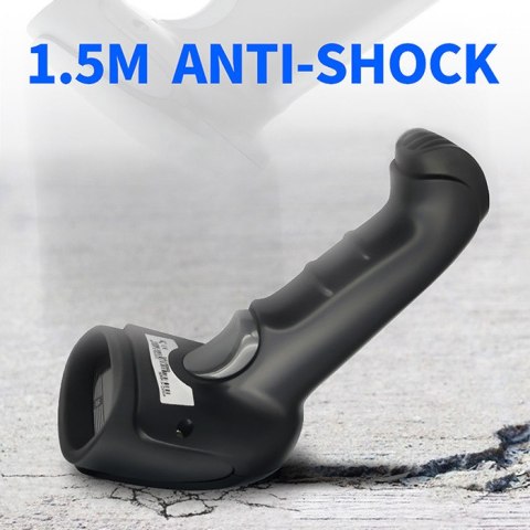 Qoltec Bezprzewodowy skaner czytnik kodów kreskowych i QR | 1D 2D | USB | 2.4G | Szybki