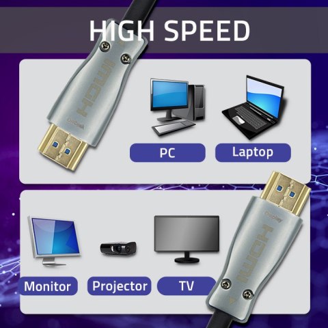 Qoltec Kabel HDMI v.2.0 | High speed 4K | 60Hz | AOC | GOLD | 10m