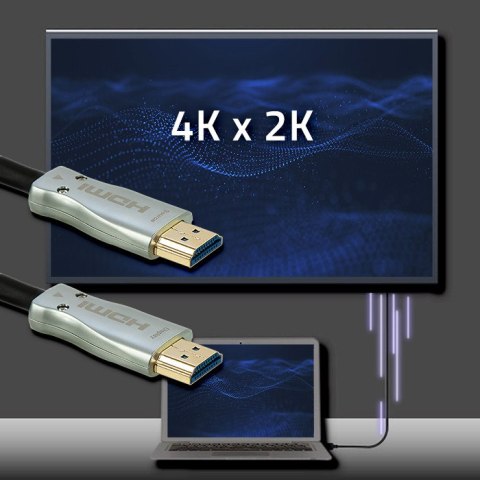 Qoltec Kabel HDMI v.2.0 | High speed 4K | 60Hz | AOC | GOLD | 10m