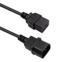 Qoltec Kabel przedłużający zasilający IEC C14/C19 | 3x1.5mm² | 2m
