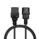 Qoltec Kabel przedłużający zasilający IEC C14/C19 | 3x1.5mm² | 2m