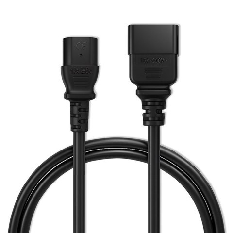 Qoltec Kabel przedłużający zasilający IEC C20/C13 | 3x1.5mm² | 1.2m