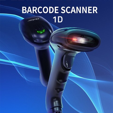 Qoltec Skaner czytnik kodów kreskowych 1D | matryca CCD | USB | Czarny
