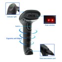 Qoltec Skaner czytnik kodów kreskowych 1D | matryca CCD | USB | Czarny