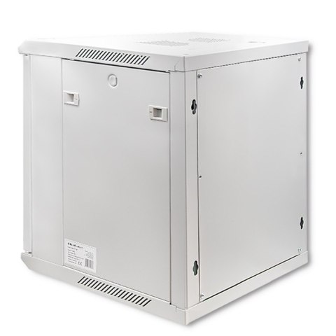 Qoltec Szafa RACK 19" | 12U | 600 x 635 x 600 | Hartowane drzwi | Wisząca | Stalowa obudowa | Zamek | Szara