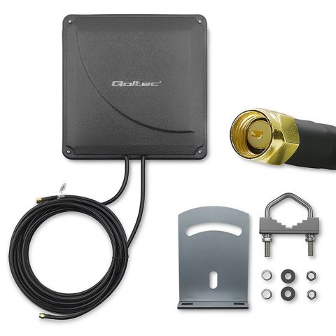 Qoltec Antena 4G LTE DUAL MIMO booster | 35 dBi | 50W | 2x SMA męski