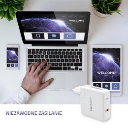 Qoltec Ładowarka GaN FAST 108W | 5-20V | 3-4.7A | USB C | Laptop | Smartfon | Biała