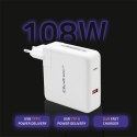 Qoltec Ładowarka GaN FAST 108W | 5-20V | 3-4.7A | USB C | Laptop | Smartfon | Biała