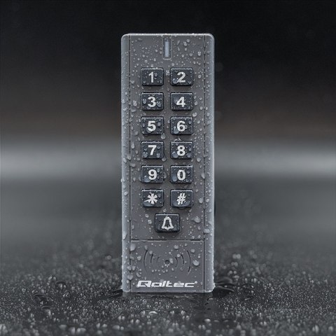 Qoltec Zamek szyfrowy CALISTO z czytnikiem RFID| kod | karta | brelok | dzwonek | IP68 | EM