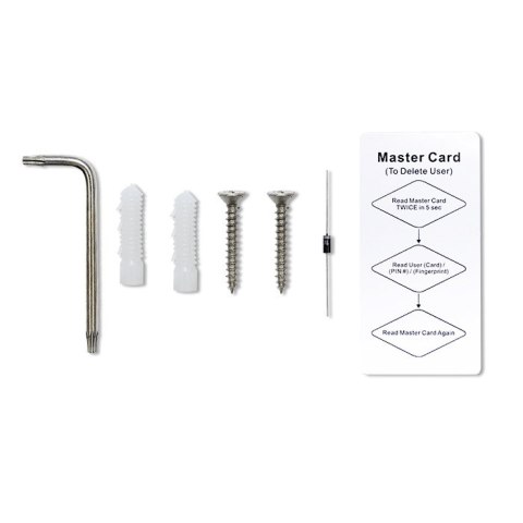 Qoltec Zamek szyfrowy dotykowy Proteus z czytnikiem linii papilarnych | RFID| kod | karta | brelok | dzwonek | IP68 | EM