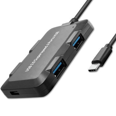 Qoltec Hub Adapter USB-C 3.1 5w1 | 4x USB 3.0 | micro USB