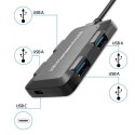 Qoltec Hub Adapter USB-C 3.1 5w1 | 4x USB 3.0 | micro USB