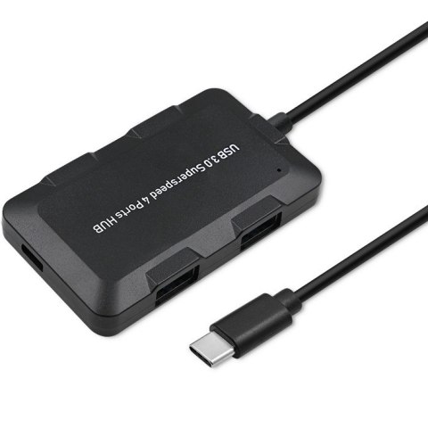 Qoltec Hub Adapter USB-C 3.1 5w1 | 4x USB 3.0 | micro USB