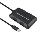 Qoltec Hub Adapter USB-C 3.1 5w1 | 4x USB 3.0 | micro USB