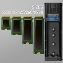 Qoltec Obudowa | kieszeń do dysków M.2 SATA SSD | NGFF | USB typ C