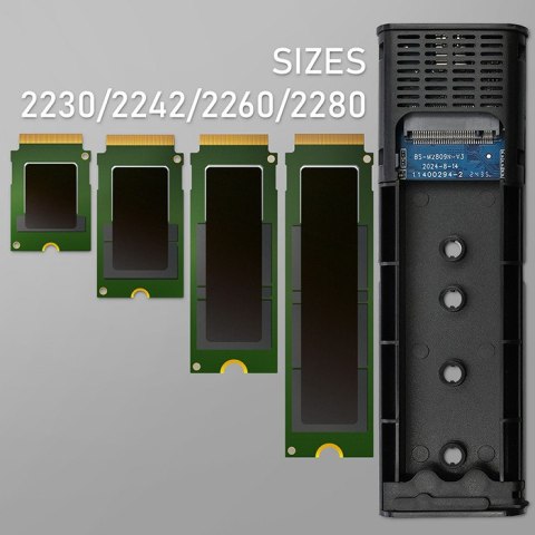 Qoltec Obudowa | kieszeń do dysków M.2 SSD | NVME | PCI-E | USB typ C