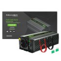 Qoltec Przetwornica napięcia Monolith | 600W | 1200W | 12V na 230V | Czysty Sinus