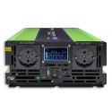 Qoltec Przetwornica napięcia Monolith | ładowanie baterii | UPS | 2000W | 4000W |12V na 230V |Czysty Sinus | LCD