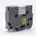 Qoltec Taśma do BROTHER TZ2-241 | 18mm x 8m | Biała/ Czarny nadruk