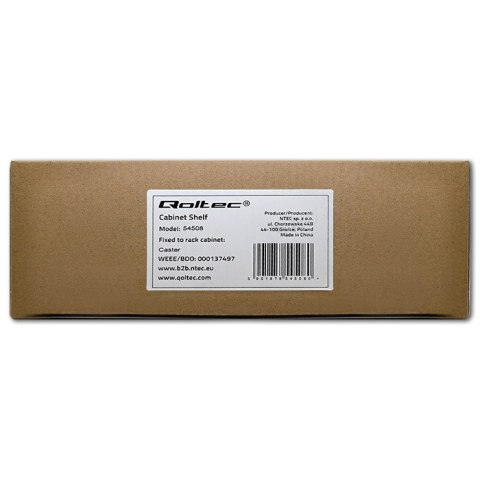 Qoltec Zestaw kółek bez hamulca do szaf Rack | 4szt.