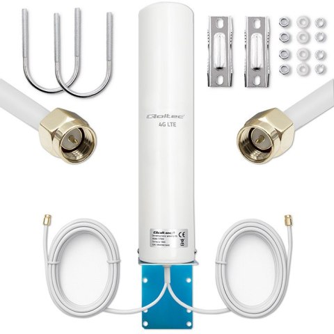 Qoltec Antena 4G LTE DUAL | 12dBi | dookólna | zewnętrzna