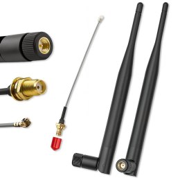 Qoltec Antena Wi-Fi 2.4/2.5 GHz | 5.1/5.8 GHz | 5dBi | dookólna | wewnętrzna