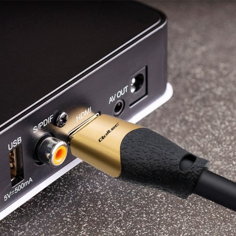 Qoltec Kabel HDMI v2.1 Ultra high speed 8K | 60Hz | 28AWG | GOLD | 2m
